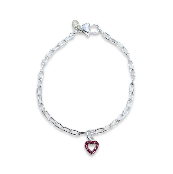 Dollie Jewellery Pink Cupid Heart Bracelet B2296