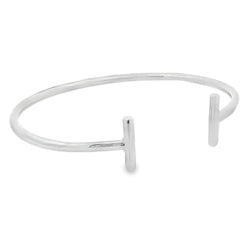 Sterling Silver Chukka Torque Bangle