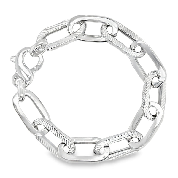 Sterling Silver Oval Link Bracelet