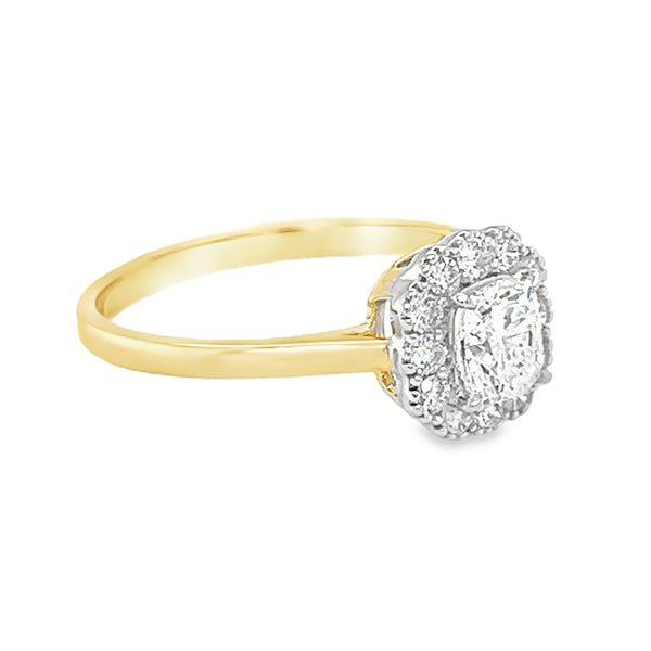 Colormond Aurora Lab Grown Diamond Ring 18ct Gold side