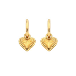 Hot Diamonds HD X Golden Heart Huggie Earrings DE808