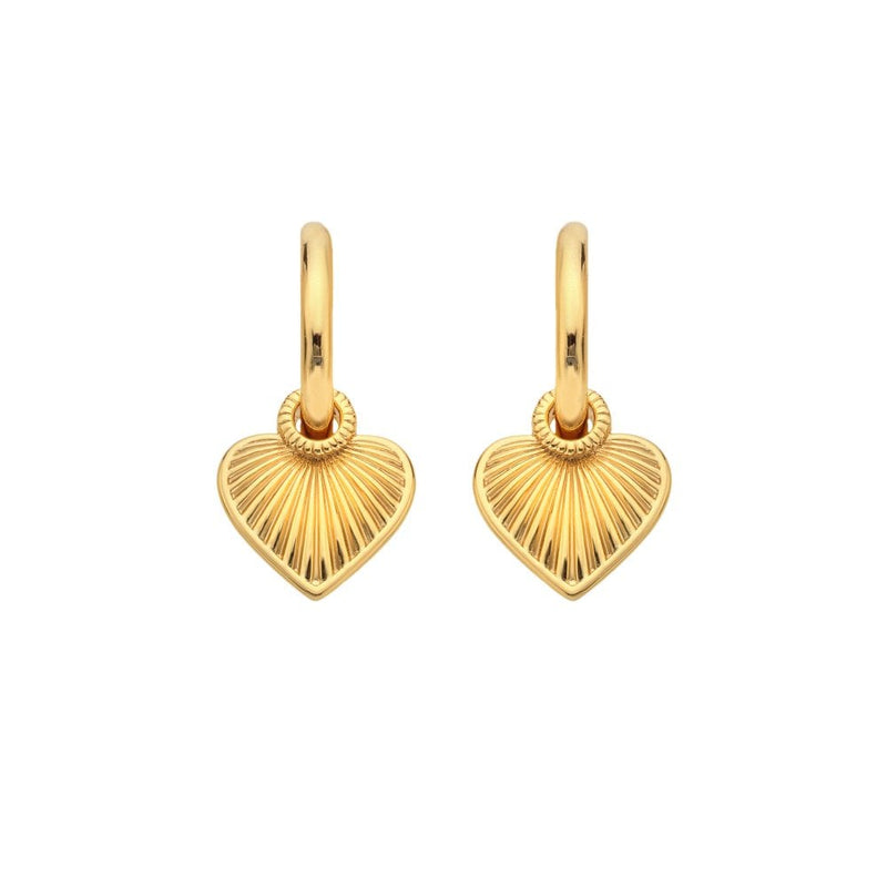 Hot Diamonds HD X Golden Heart Huggie Earrings DE808