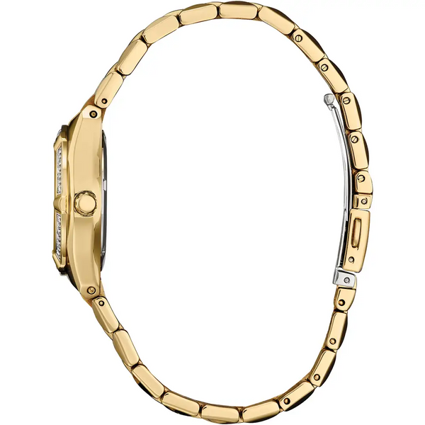 Citizen Ladies Eco Drive Corso Diamond Gold Tone Bracelet Watch EW2712-55E side