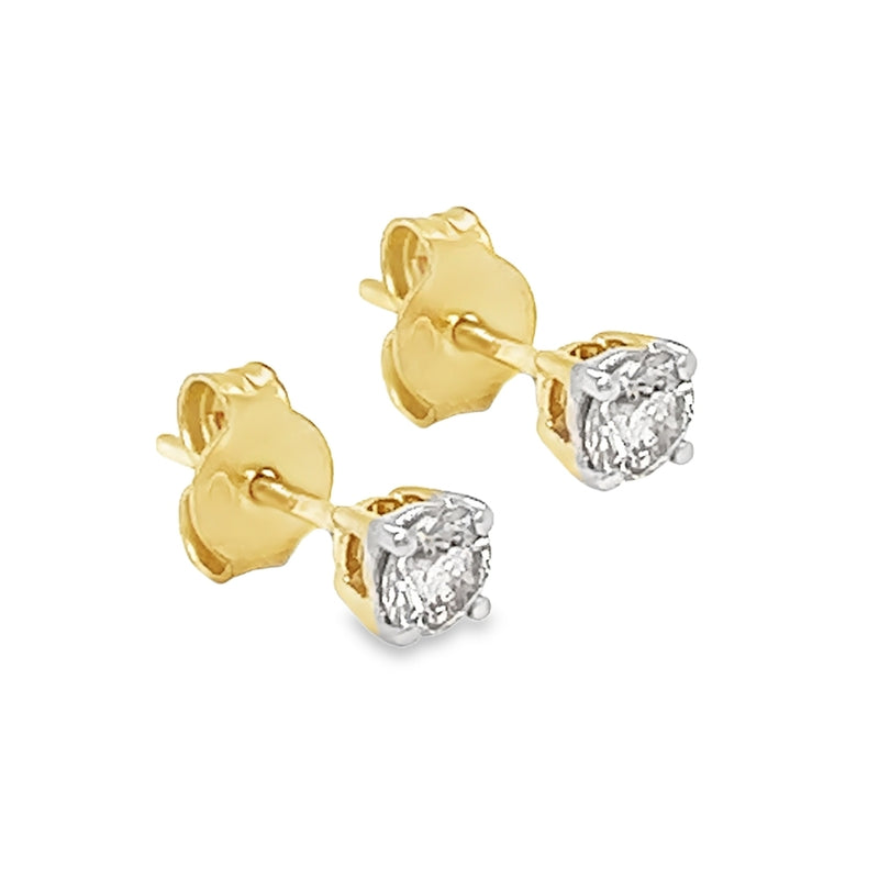 9ct Gold Diamond 0.48ct Stud Earrings