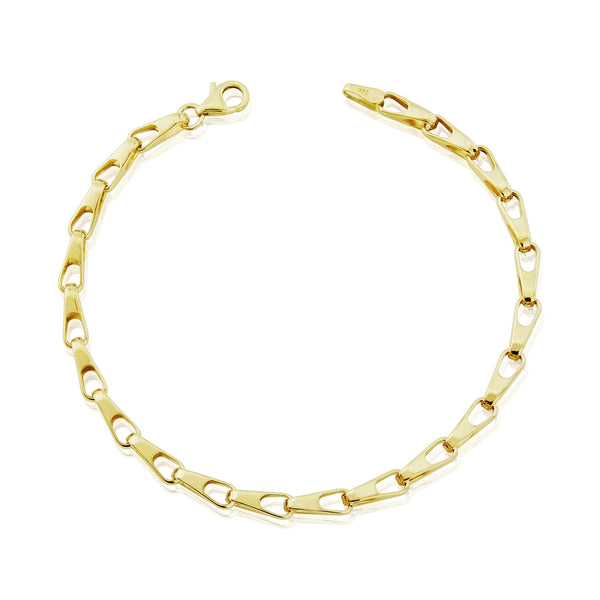 9ct Gold Barley Corn Link Bracelet