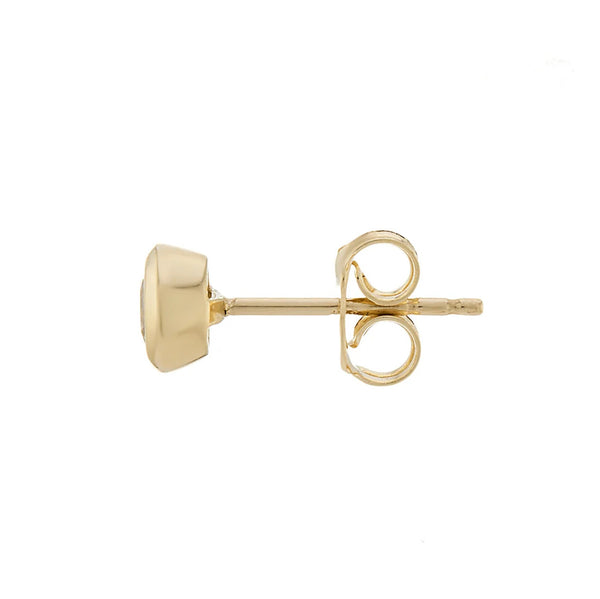 9ct Yellow Gold 6mm CZ Bouton Stud Earrings