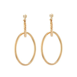 9ct Gold Oval Drop Earrings