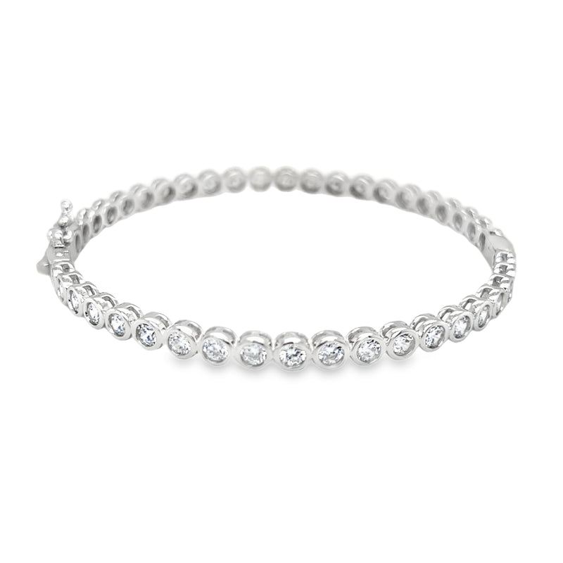 Sterling Silver 4mm CZ Tennis Bangle