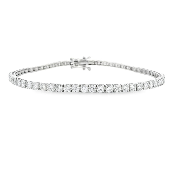 Lab Grown Diamond Tennis Bracelet 4.25ct 9ct White Gold