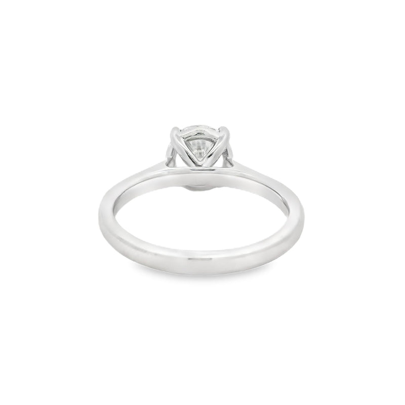 Platinum Solitaire Lab Grown Diamond Engagement Ring 1.50ct REAR