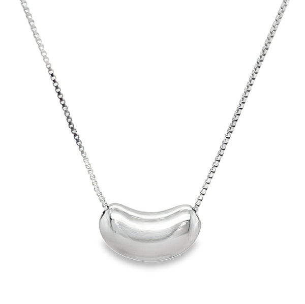 Sterling Silver Bean Necklace