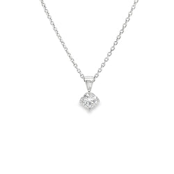 18ct White Gold Solitaire Diamond Pendant 0.31ct