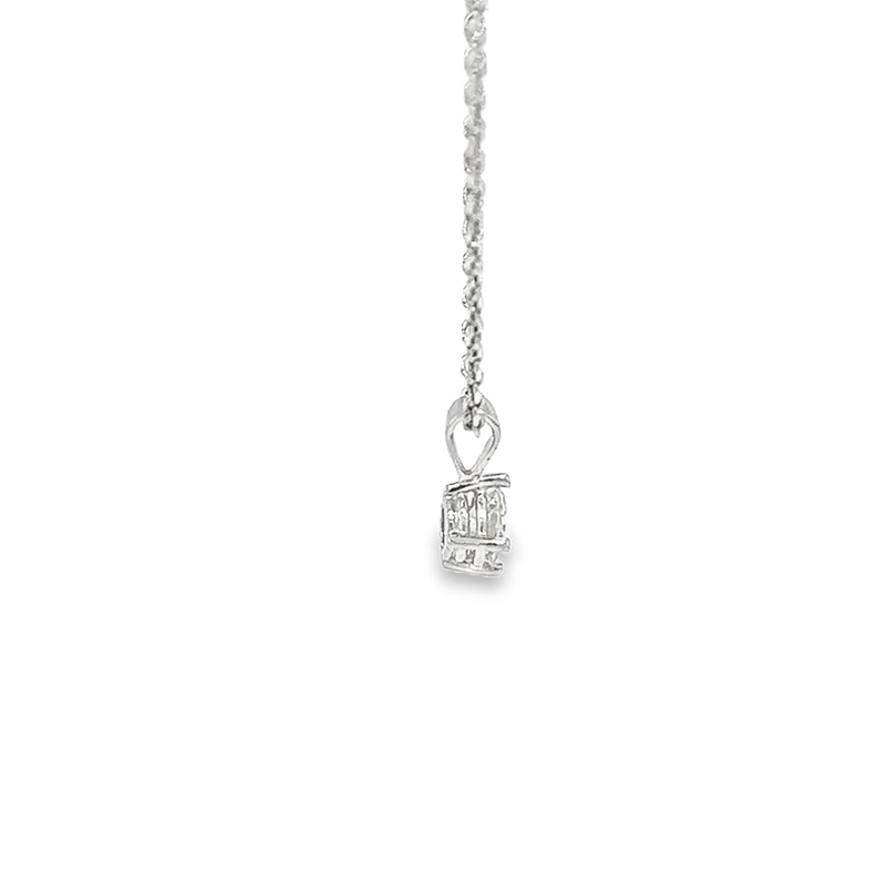 18ct White Gold Solitaire Diamond Pendant 0.31ct side