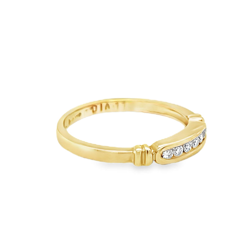 Diamond Eternity Ring 0.12ct Channel Set 9ct Gold side