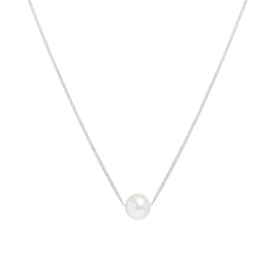 Sterling Silver Sliding River Pearl Necklace