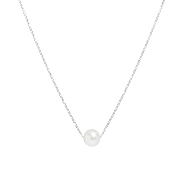 Sterling Silver Sliding River Pearl Necklace