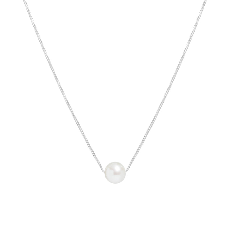 Sterling Silver Sliding River Pearl Necklace