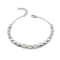 Real Effect CZ Pave & Polished Bracelet RE54434