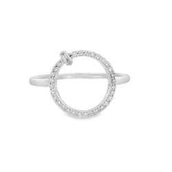 9ct White Gold Diamond Circle of Life Ring