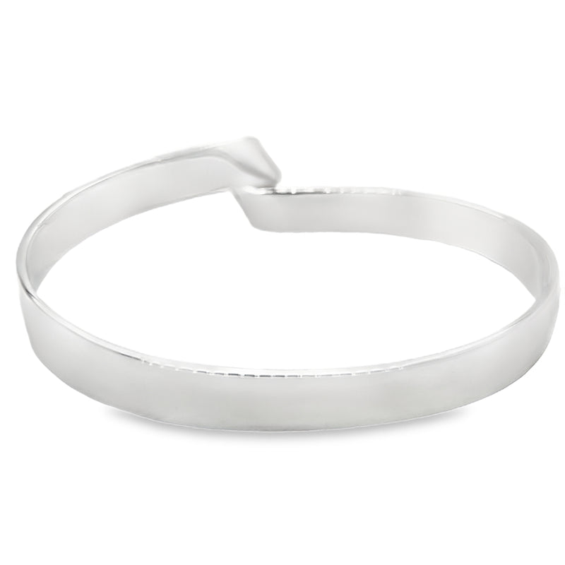 Sterling Silver Twist Stacker Bangle rear