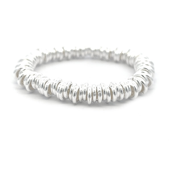 Sterling Silver Expanding Multi Ring Bracelet