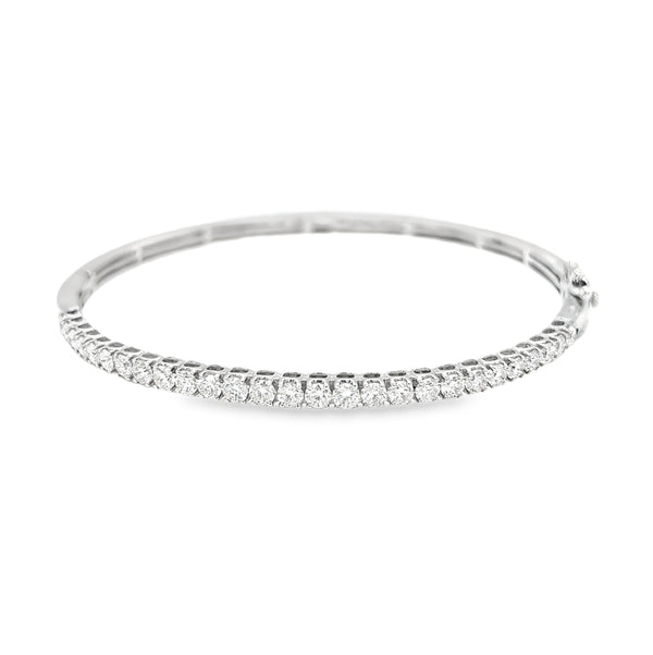 18ct White Gold Diamond Set Bangle