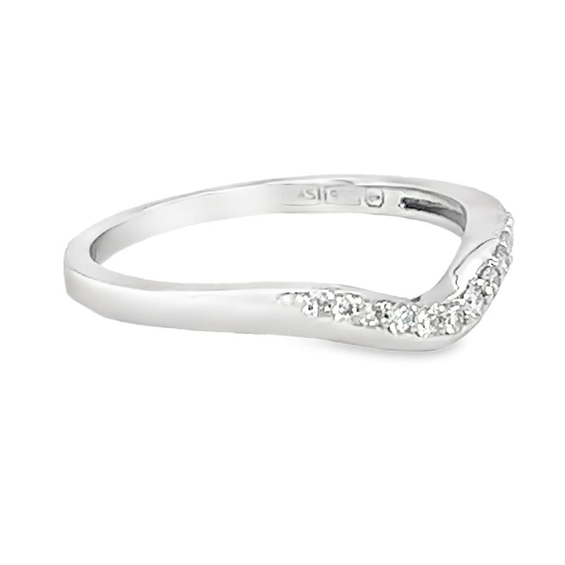 Platinum Diamond Shaped Eternity Ring 0.20ct side