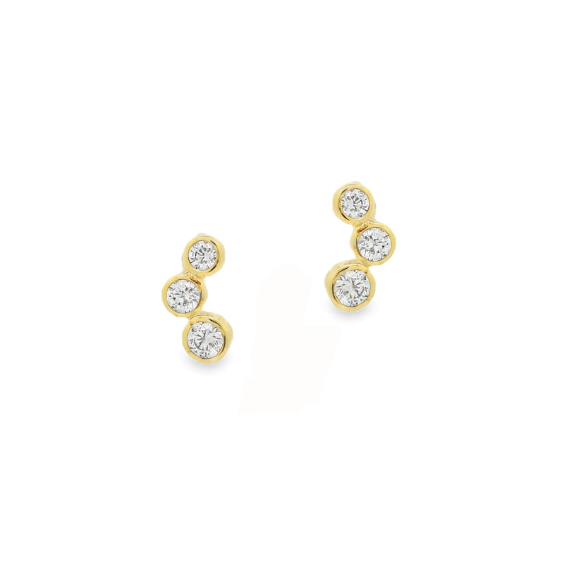 9ct Gold Cubic Zirconia Earrings