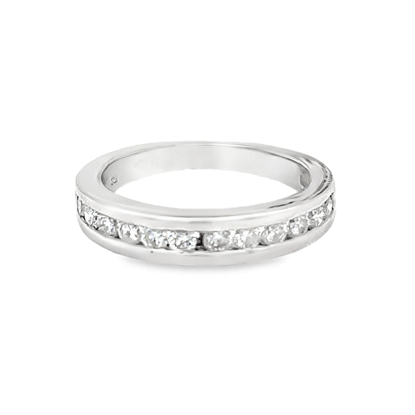 Diamond 12 Stone Channel Set Eternity Ring 0.50ct Platinum