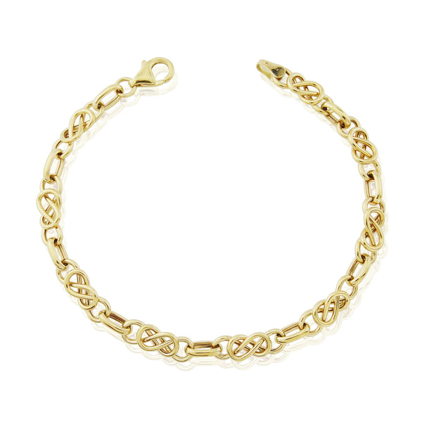 9ct Gold Celtic Knot Link Bracelet