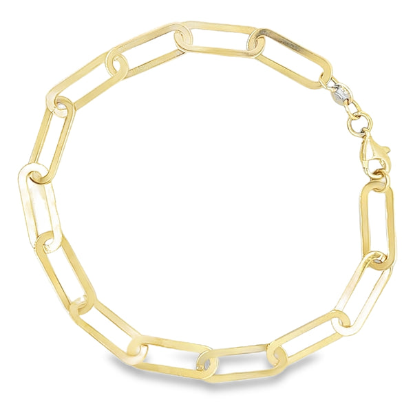 9ct Gold Paper Chain Link Bracelet