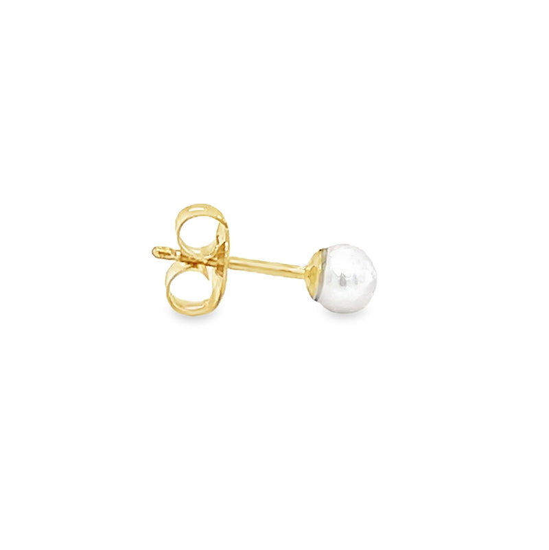 3.5-4mm Cultured Pearl Earring 9ct Gold profile