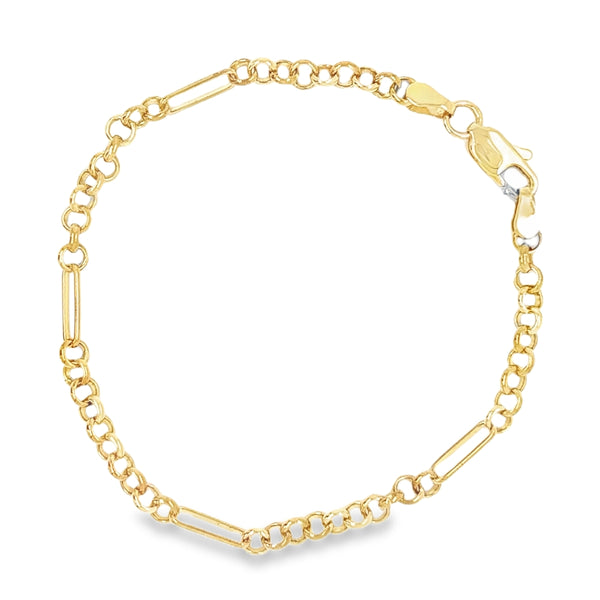 9ct Gold Figaro Belcher Bracelet