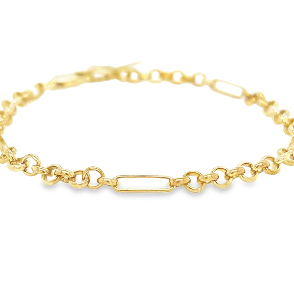 9ct Gold Figaro Belcher Bracelet