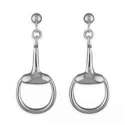 Sterling Silver Snaffle Bit Drop Earrings