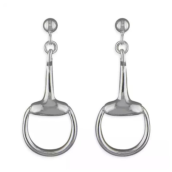 Sterling Silver Snaffle Bit Drop Earrings