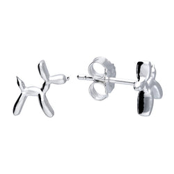 Sterling Silver Balloon Dog Stud Earrings