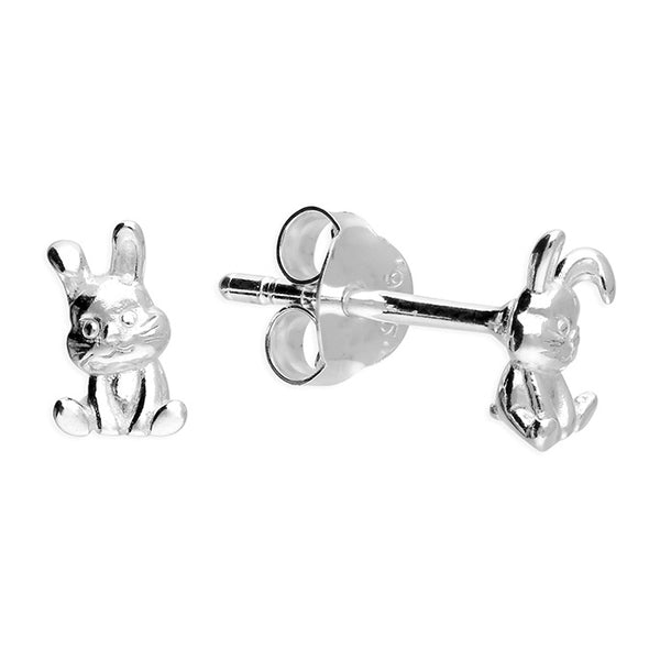 Sterling Silver Bunny Stud Earrings