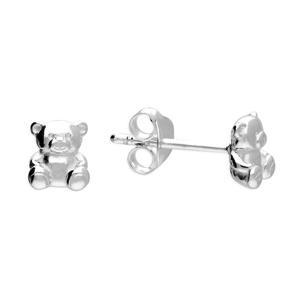 Sterling Silver Teddy Stud Earrings