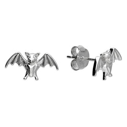 Sterling Silver Bat Stud Earrings