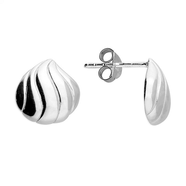 Sterling Silver Shell Stud Earrings