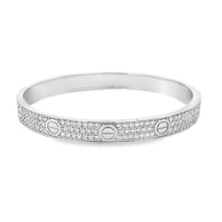 Sterling Silver CZ Circle Bangle