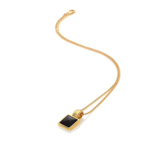 Hot Diamonds X Golden Edit Onyx Pendant DP914