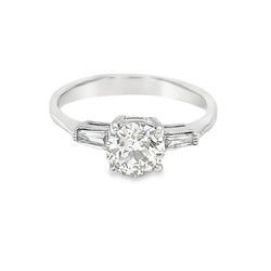 Solitaire Diamond Engagement Ring 0.89ct 18ct White Gold