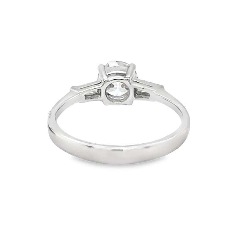 Solitaire Diamond Engagement Ring 0.89ct 18ct White Gold rear