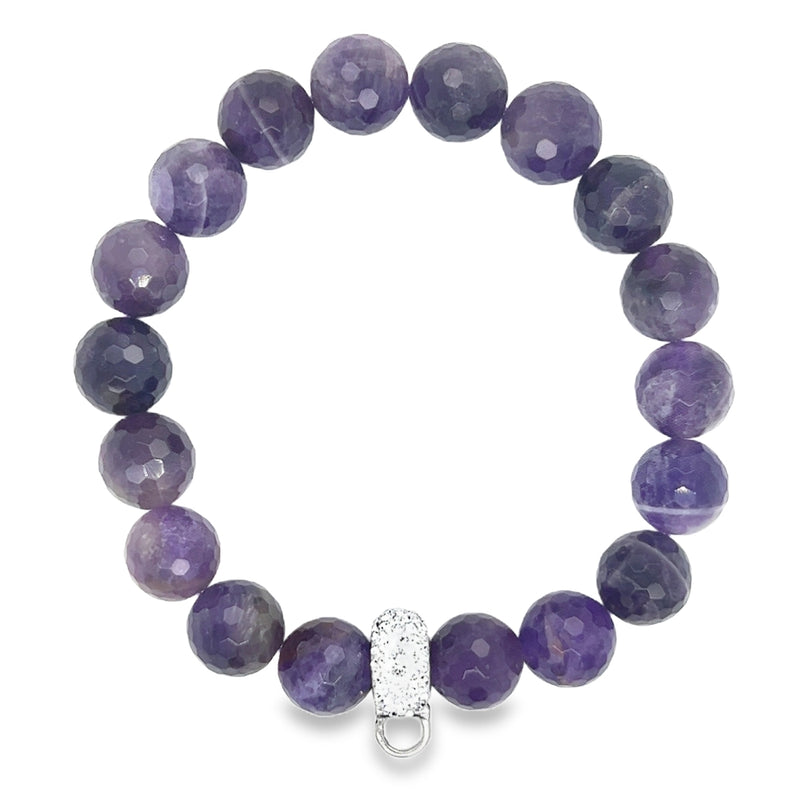 Faceted Natural Amethyst Bracelet