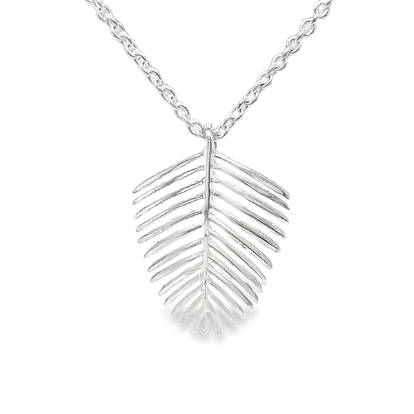 Sterling Silver Feather Necklace