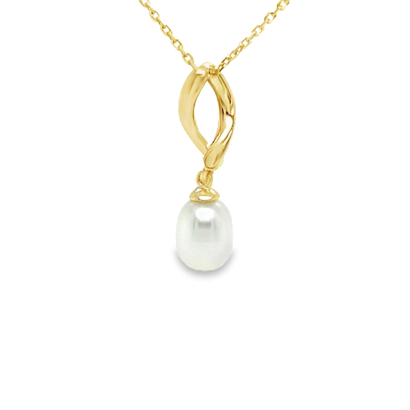 9ct Gold Pearl Drop Pendant