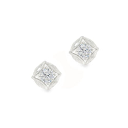 Silver CZ Stud Earring