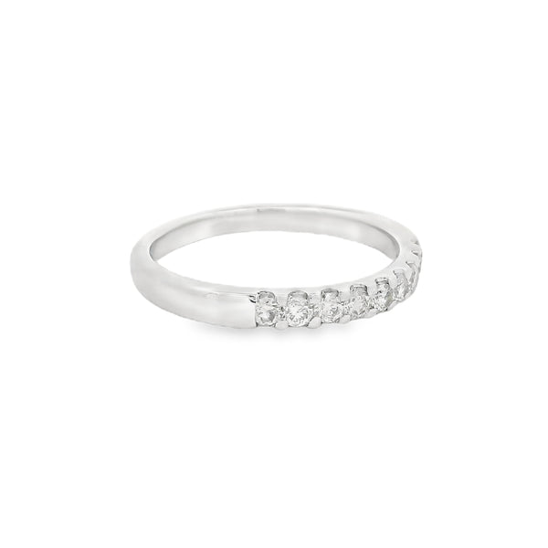 Diamond Eternity Ring 0.33ct Modern Square Claw 9ct White Gold side